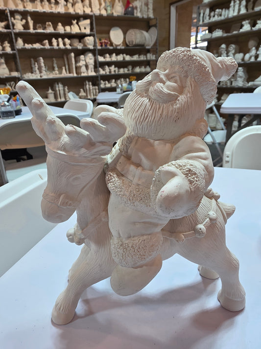 Santa Riding Reindeer